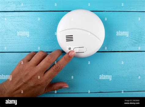 test button on smoke alarm